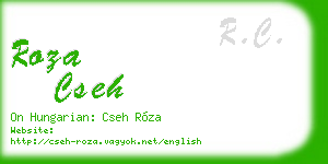 roza cseh business card